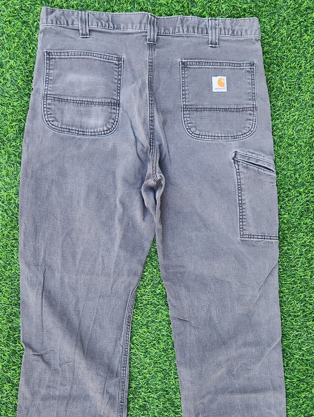Carhartt Men's Gray Work Jeans - Rugged Straight Leg SIZE 36X32